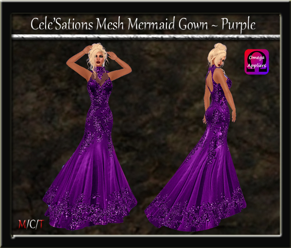 Cele'Sations Mermaid Gown ~ Purple Pk