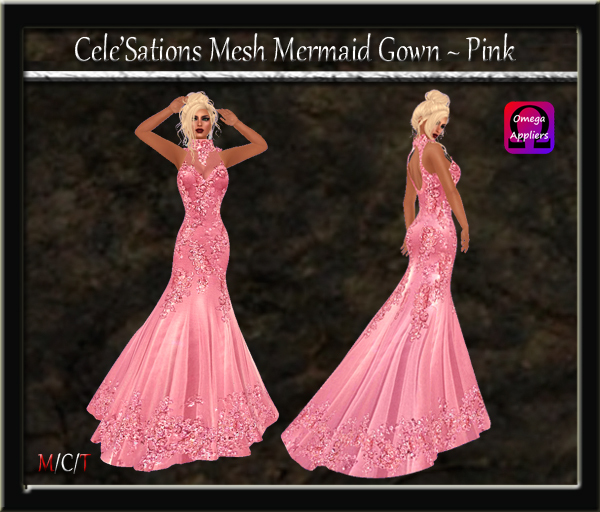 Cele'Sations Mermaid Gown ~ Pink Pk