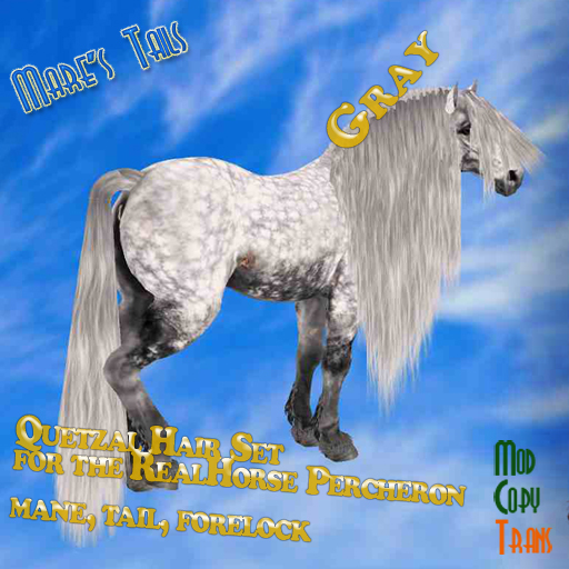 MT -  RealHorse Percheron Quetzal Hair Set (Boxed) Gray