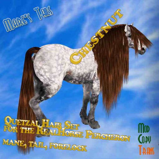 MT -  RealHorse Percheron Quetzal Hair Set (Boxed) Chestnut