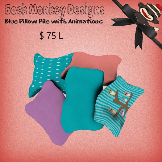 Blue Pillow Pile