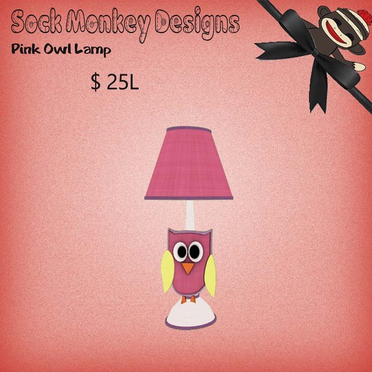 Pink Owl Lamp