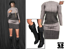 {LD}Clothing-Winter Tunics With Boot/Grey
