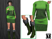 {LD}Clothing-Winter Tunics With Boot/Green