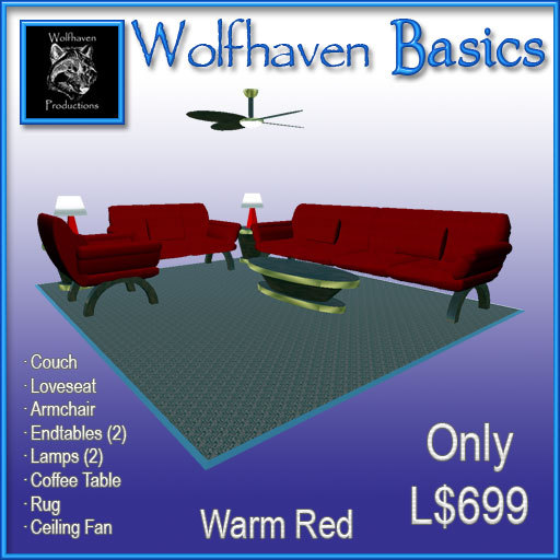 WB-Warm Red Living Room Furniture Set