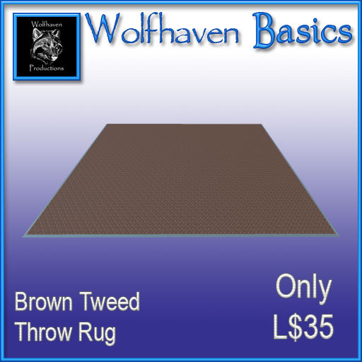 WB-Brown Tweed Throw Rug by ~Traven~