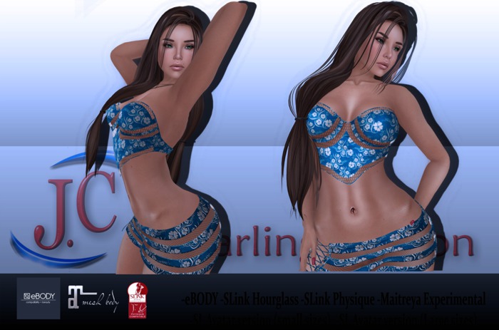 J.C Carol Top florida azul