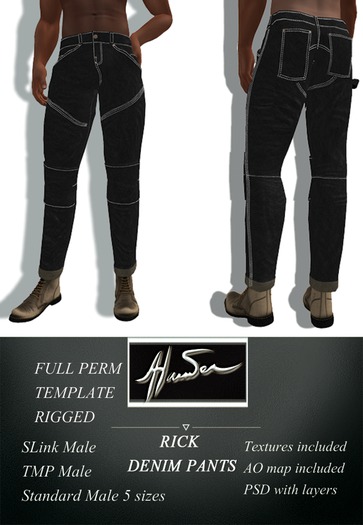 Alander Mens Denim pants RICK DEMO