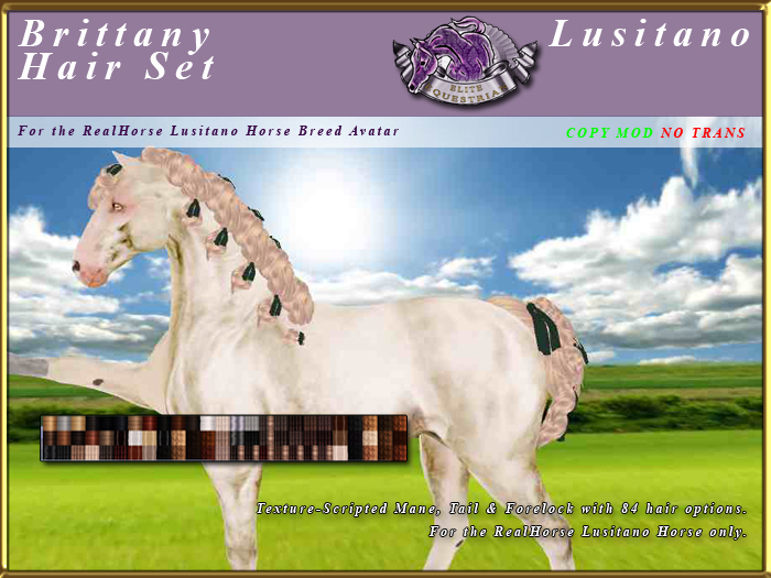 *E* Brittany Mane & Tail Set [BOXED] RH Lusitano