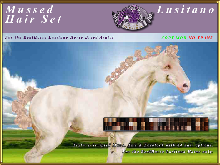 *E* Mussed Mane/Tail Set [BOXED] RH Lusitano