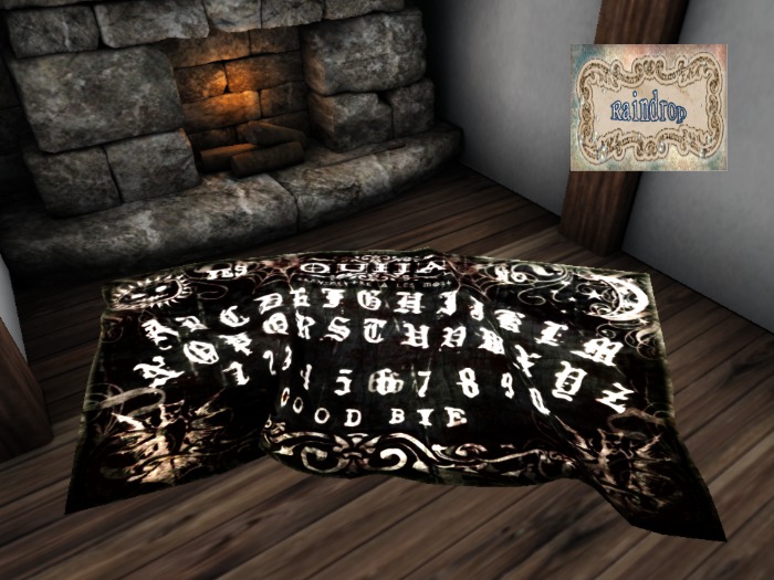 :Raindrop: - Ouija Black Rug