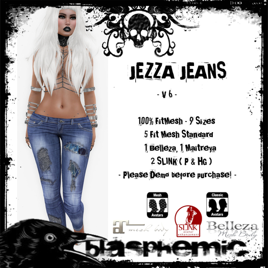 BLASPHEMIC - JEZZA JEANS - V6 (boxed)