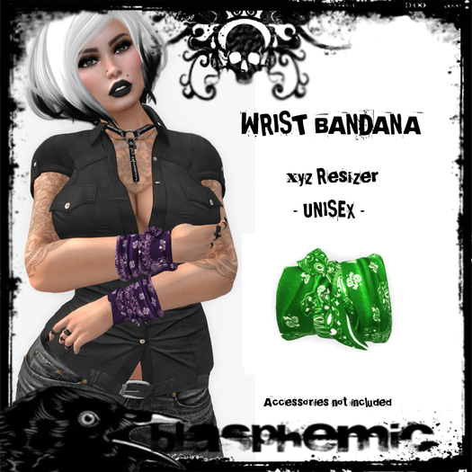 BLASPHEMIC - WRIST BANDANA - APPLE