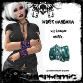 BLASPHEMIC - WRIST BANDANA - AQUA