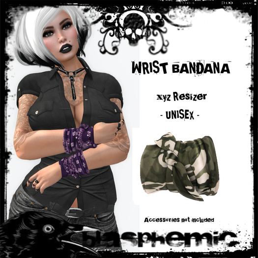 BLASPHEMIC - WRIST BANDANA - CAMO 