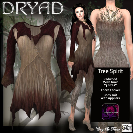 C&F DRYAD Tree Spirit (Tan/Red) Outfit w Appliers
