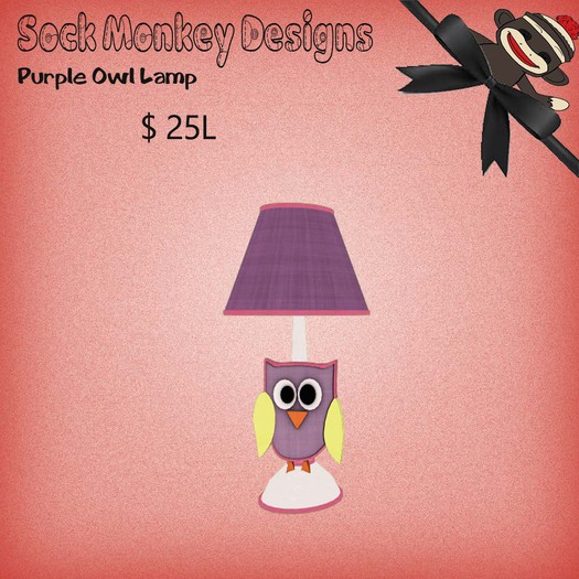 Purple Owl Lamp