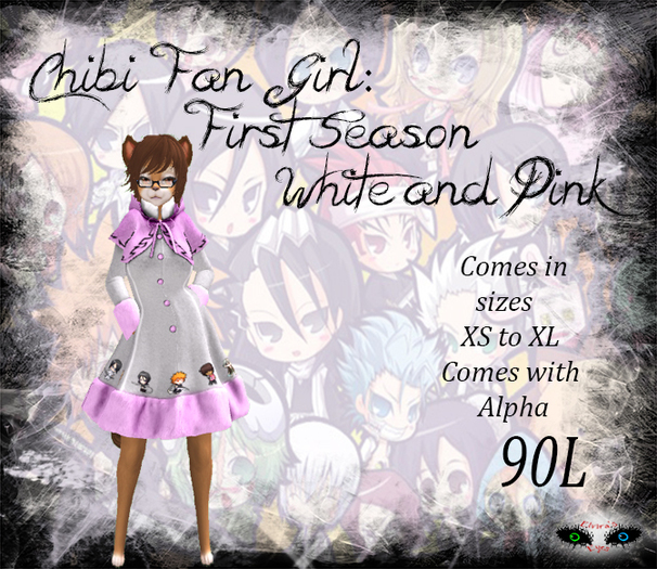 ~E.E.~ Chibi Fan Girl; First Season ~White and Pink~