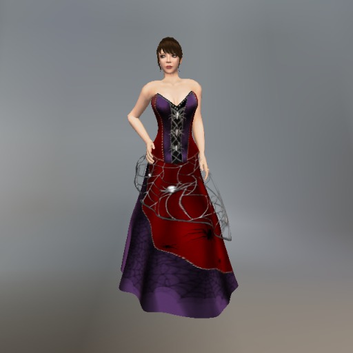 Second Life Marketplace - Gothic Ghost Spider Mesh Evening Dress