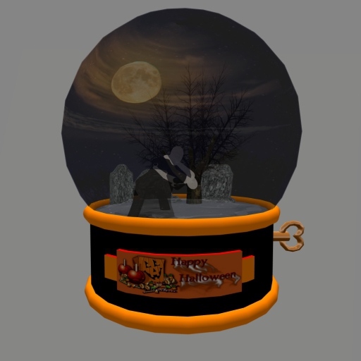 Ghostly Dancers Halloween Globe - FB