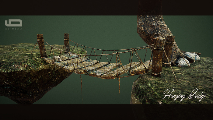 GUINSOO - Full Perm Hanging Bridge / Low Land Impact / Material Ready / No Lag / High Quality