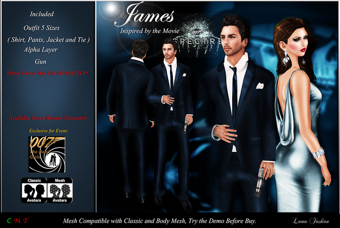 -Lamu Fashion-Outfit Man *James* Inspired Spectre 007