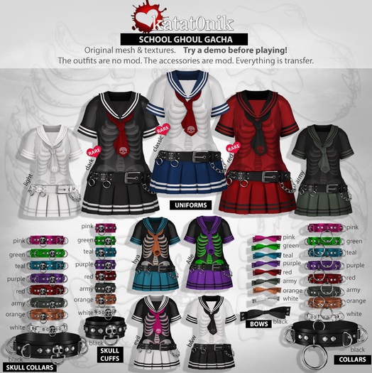 *katat0nik* (classic / S) School Ghoul Uniform RARE