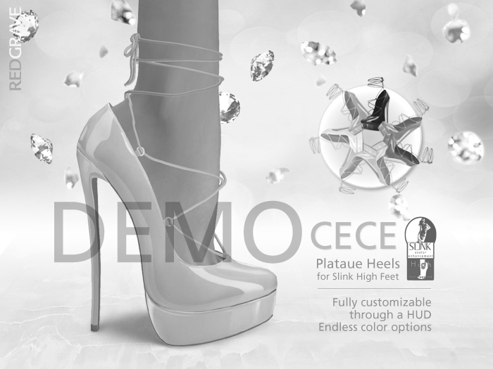 [5-Min DEMO] CECE - Plateau Heels (SLink Highfeet) - REDGRAVE