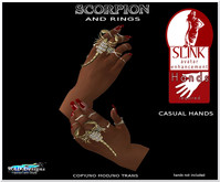 SCORPION AND RINGS SLINKS CASUAL HANDS