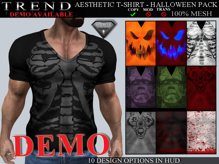 TREND - MENS T-SHIRT "HALLOWEEN PACK" DEMO - AESTHETIC