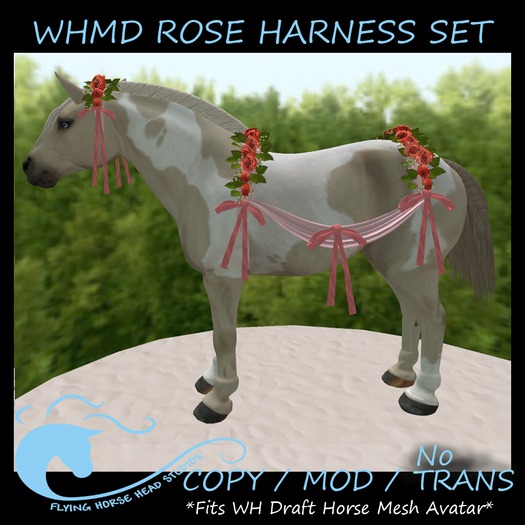 Water Horse Mesh Draft Rose Harness
