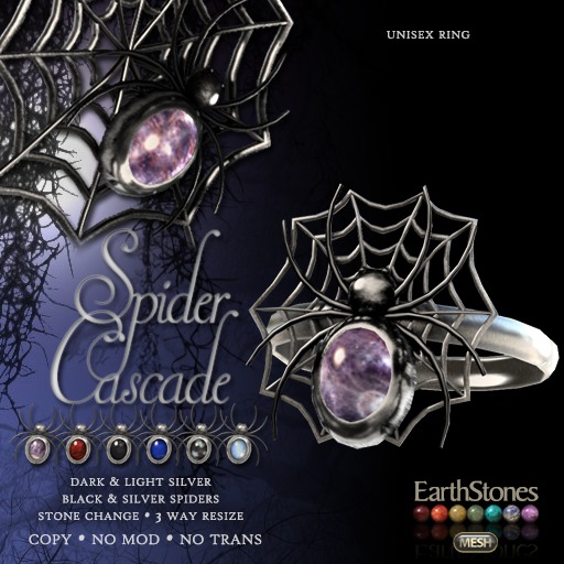 EarthStones Spider Cascade Ring (wear to open)