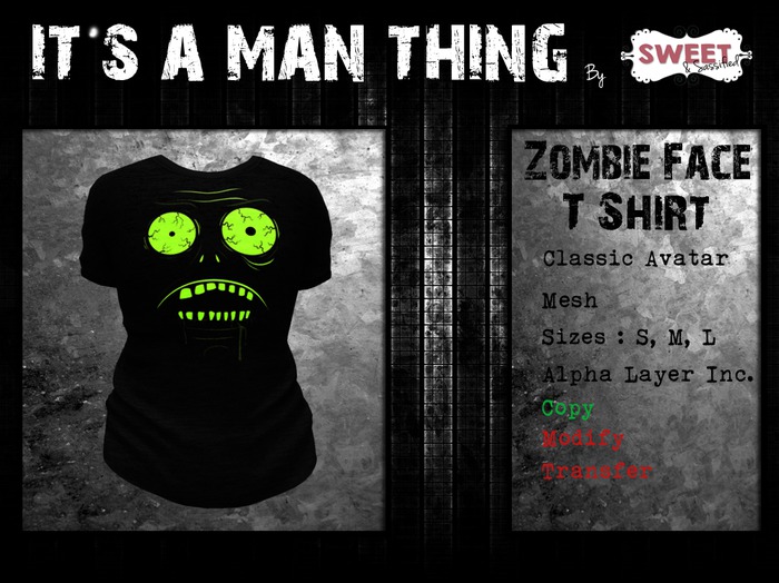 It's A Man Thing - Zombie Face
