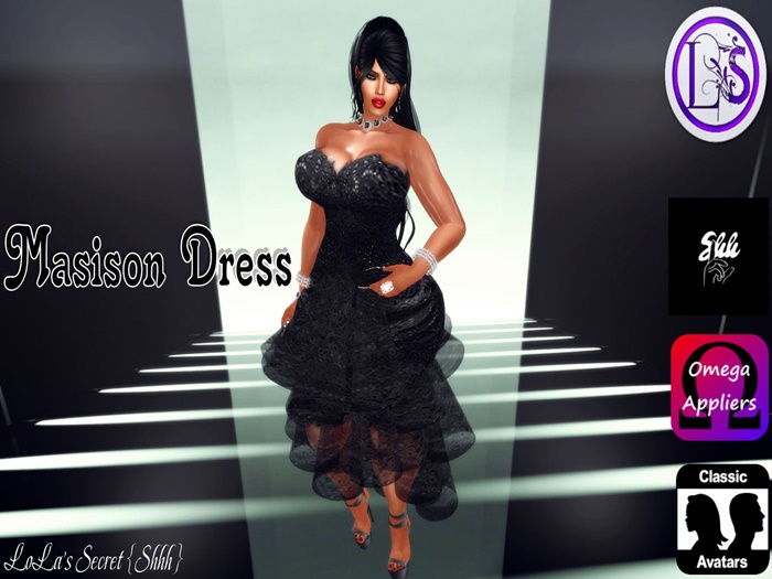 .~LS~MASISON DRESS {BLACK }