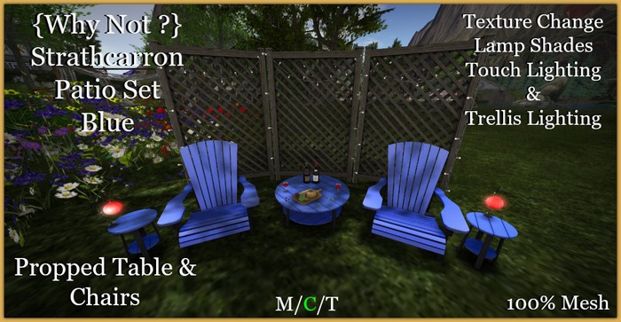 {Why Not?}Strathcarron Patio Set Blue-Boxed