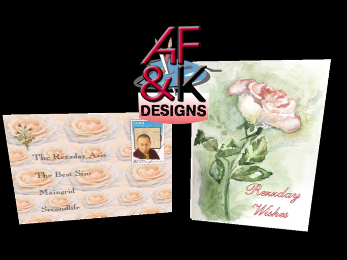 AF&K Designs - Rezzday Rose Greeting Card