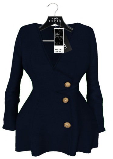 .::: Nor Seven :::. Bre Button Mini Dress - Blue