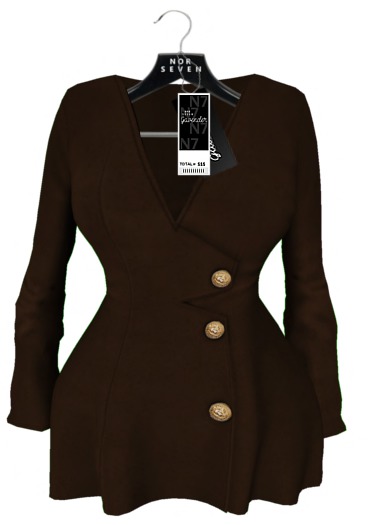 .::: Nor Seven :::. Bre Button Mini Dress - Brown