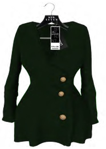 .::: Nor Seven :::. Bre Button Mini Dress - Moss