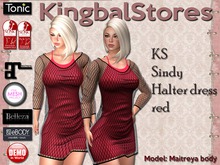 99 KS SINDY HALTER DRESS RED