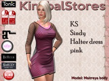 99 KS SINDY HALTER DRESS PINK