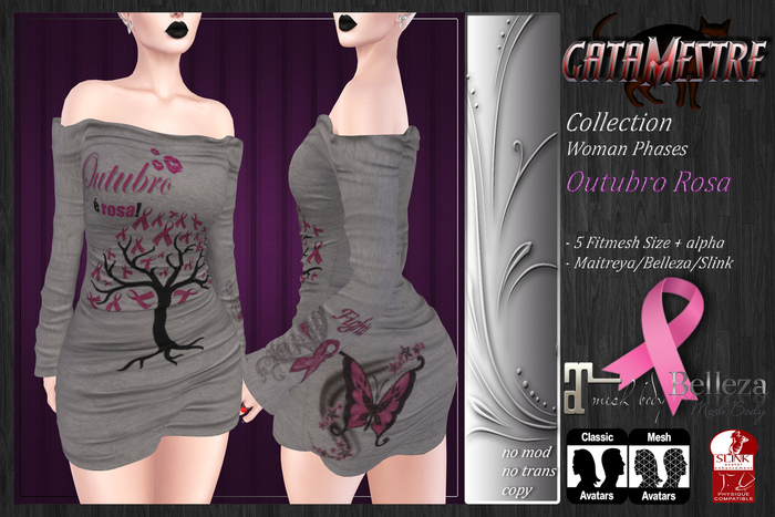 ::GATAMESTRE:: Fitmesh - Collection woman phases - Outubro Rosa