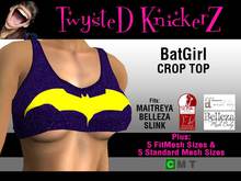 ::TwysteD KnickerZ:: BatGirl Mesh Crop Top