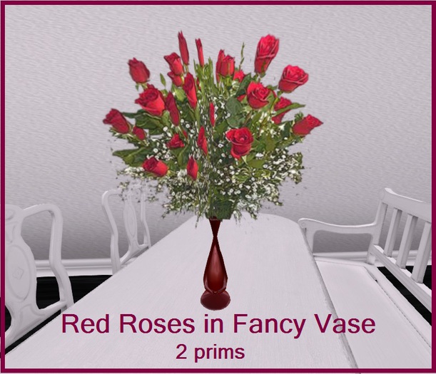 FREE! Red Valentines Roses w/ Fancy Vase v1.0