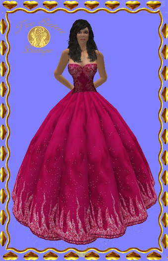 SPARKLE GOWN CHERRY