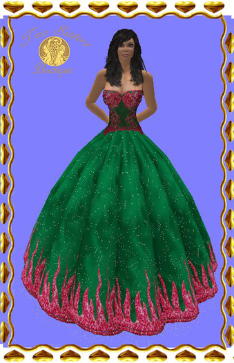 SPARKLE GOWN WATERMELLON
