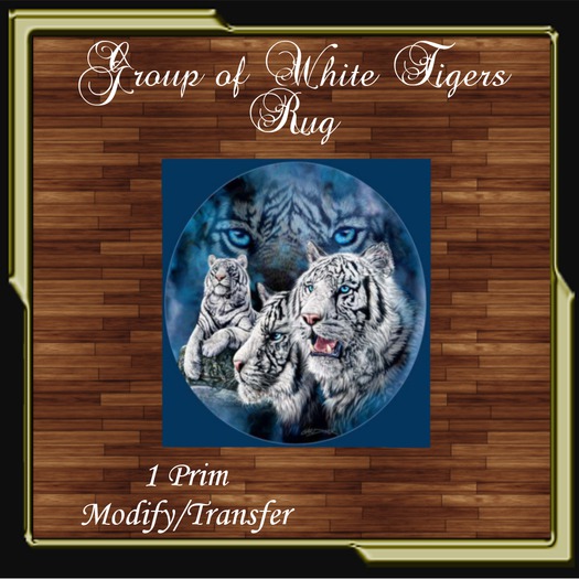 Group of white Tigers Rug