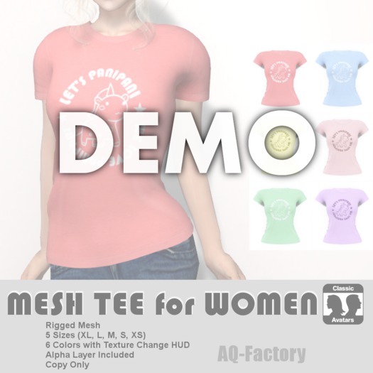 *AQF* Mesh Womens Panipani T-shirt DEMO
