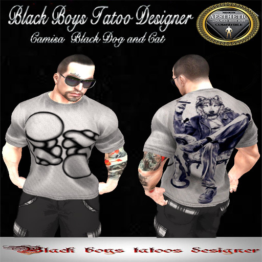 CAMISETA BLACK -AESTHETIC DOG AND CAT