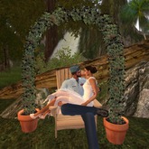 Potted Rose Arch BLACK 2 pe